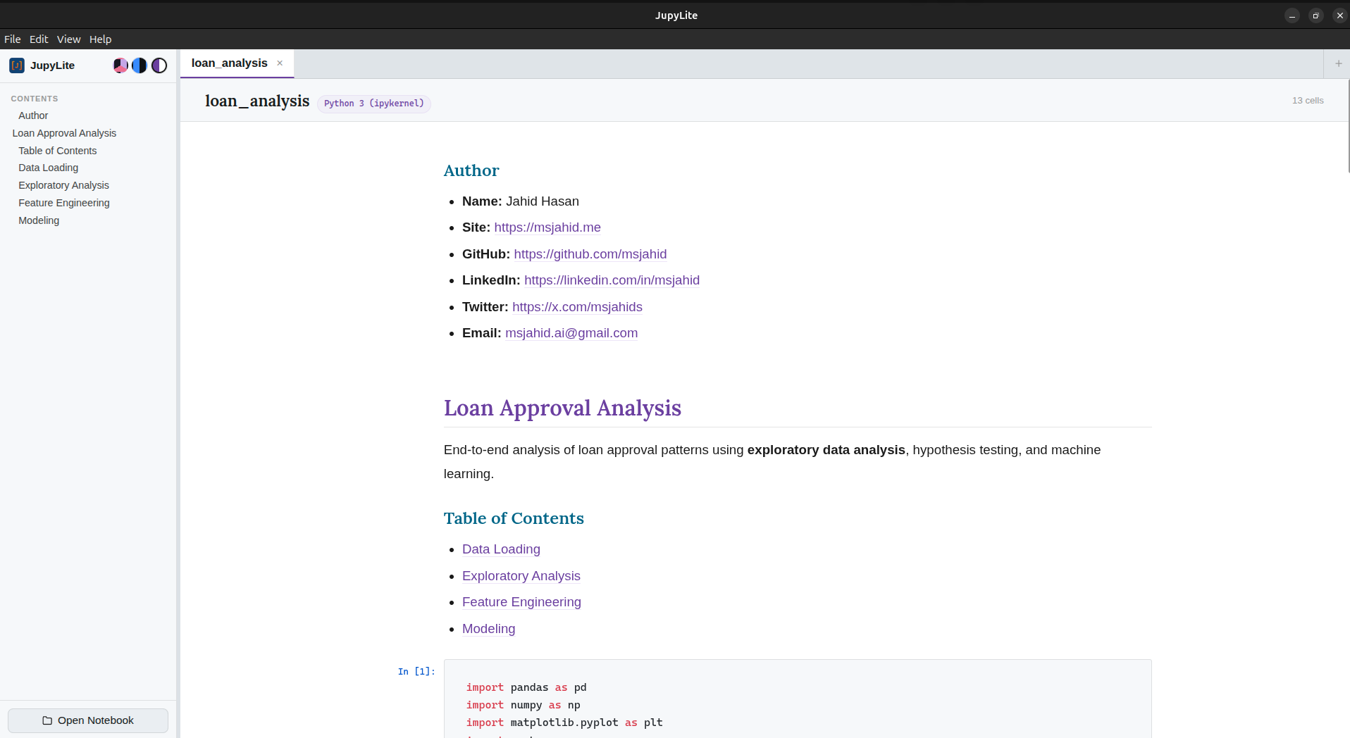 JupyLite Light Theme