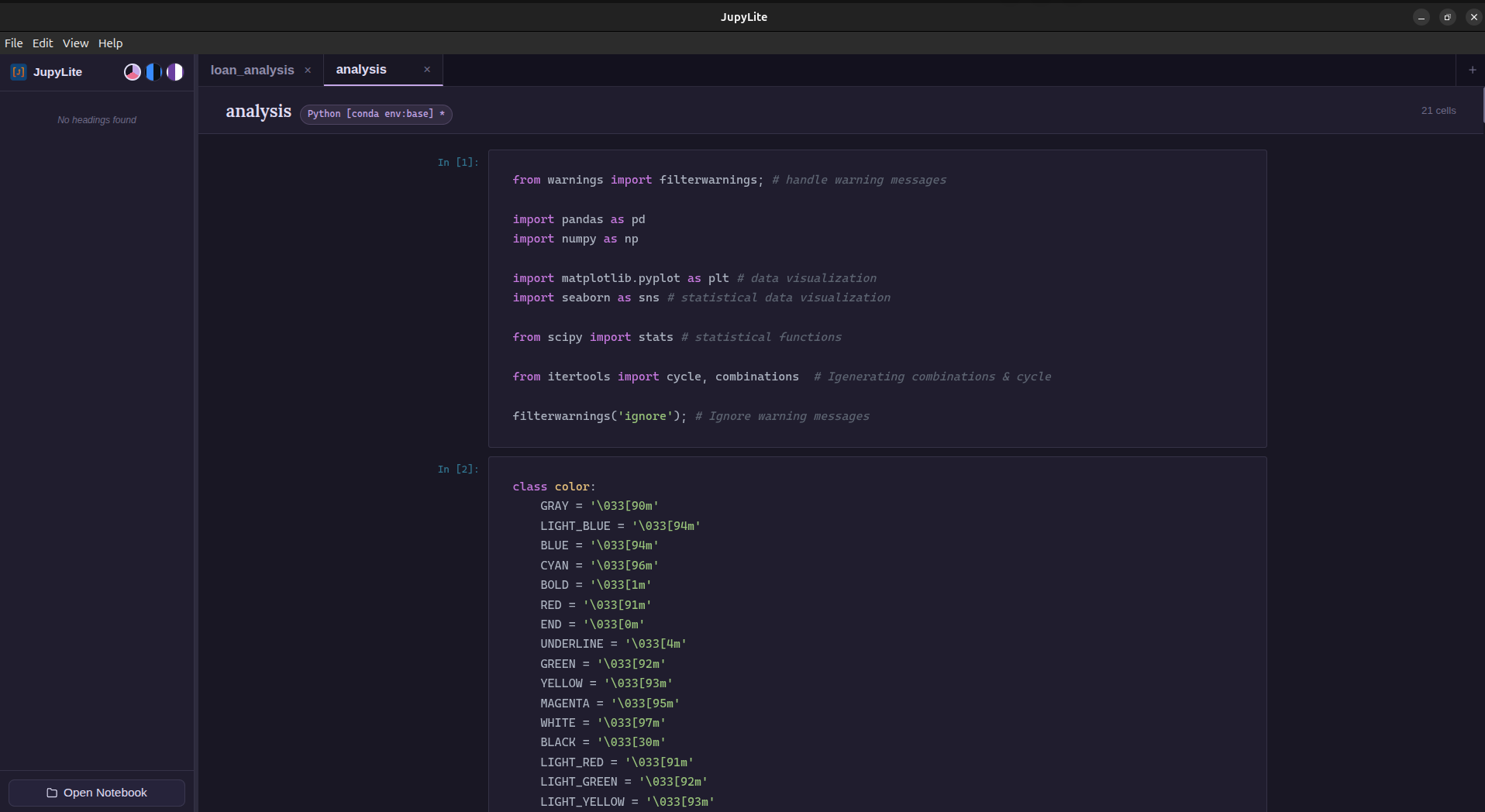 JupyLite Rosé Pine Theme